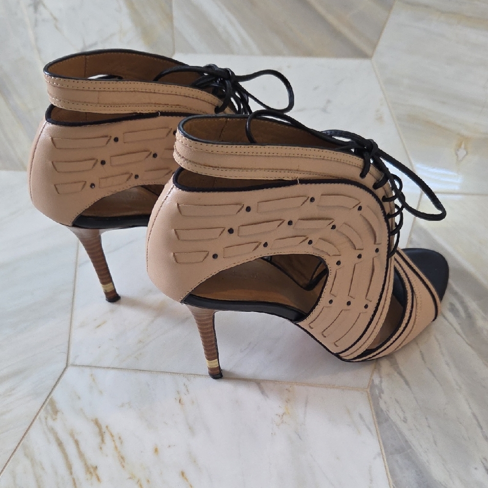 LAMB leather lace heels